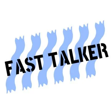 Fast talker stamp on white Stock Illustration