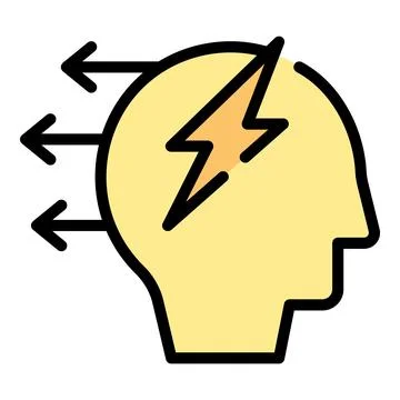 Fast thinking icon vector flat Stock Illustration