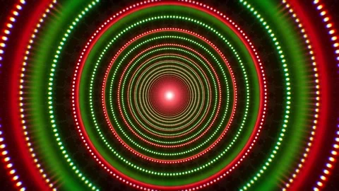 Fast through Red and Green Color Event Lights Tunnel VJ Loop Vidéo 265249423