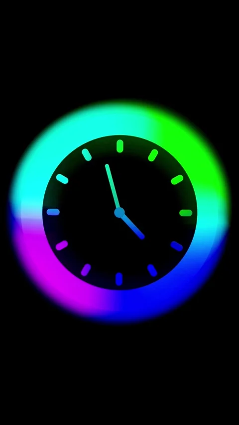 Fast ticking time lapse clock animation with smooth countdown over a black .. 스톡 동영상 308818364