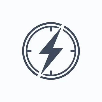 Fast time clock icon. A modern and minimalist icon representing speed, effi.. Stock Illustration