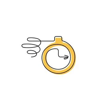 Fast time concept continuous line icon Stock Illustration