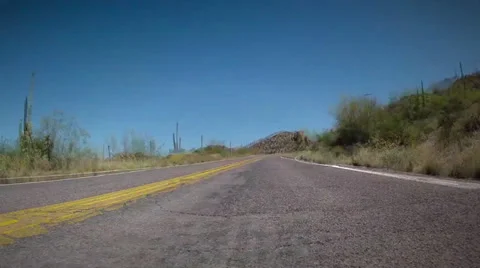 Fast Time-lapse of journey through Superstition Mountains to lake in Arizona Stock Footage 23777787