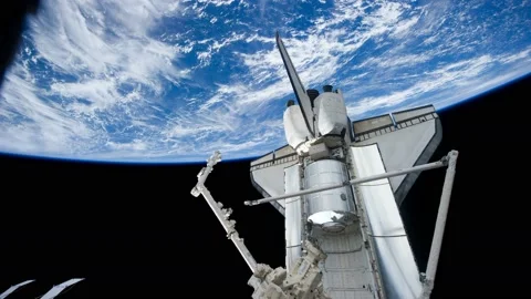 Fast Time lapse of the planet Earth from the Space International Station and Stockbeeldmateriaal 100562759