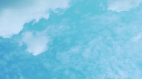 Fast Time Lapse White Cirrus and Cumulus Clouds in Blue Sky, Airplane Aerial Vie Video stock 251650596