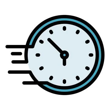 Fast time management icon vector flat Stock Illustration