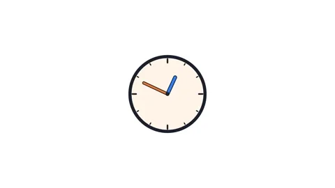 Fast Time Passing Clock Stock Footage 344624225