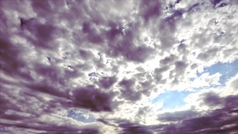 Fast timelapse clip with beautiful nebulosity clouds and sun Stock Footage 312090557