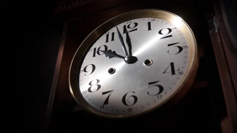 FAST TIMELAPSE of an old HAC wind up clock over 3 hours Stock Footage 145750779
