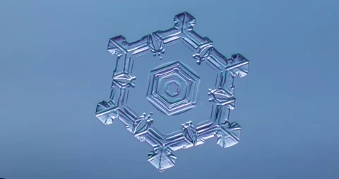 Fast timelapse of snowflake growing, winter timelapse Stock Footage 163503374