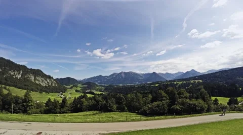 Fast Timelapse Valley in the alps Stock Footage 56168214