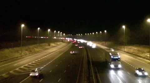 Fast Traffic on the Motorway Video stock 10718121