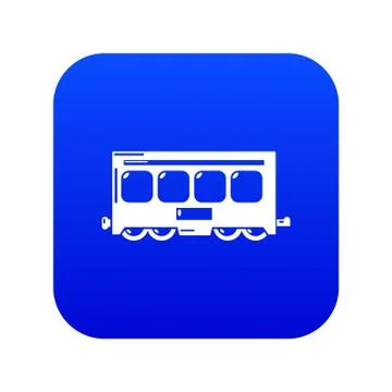 Fast train icon blue vector Stock Illustration