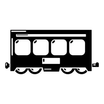 Fast train icon, simple style Illustrazione stock