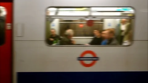 Fast Train London Underground Stock Footage 118669081