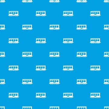 Fast train pattern seamless blue Illustrazione stock