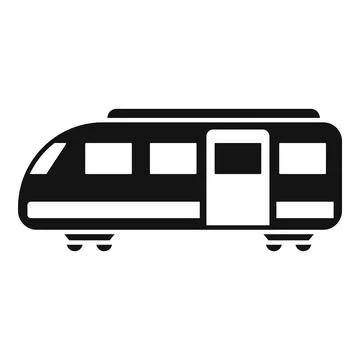 Fast transport train icon simple vector. Public station Illustrazione stock