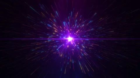 Fast travel in space, elegant stream, speed of light Stock Footage 214375165