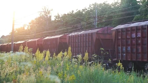 Fast Traveling Train Stock Footage 77847357