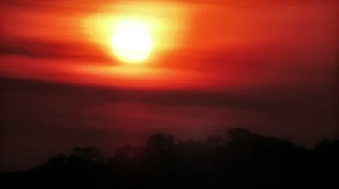 Fast tropical sunrise FullHD Stock Footage 24686347