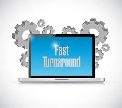 Fast turnaround technology sign Stock Illustration