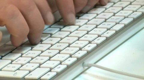Fast typing on keyboard Stock Footage 587229