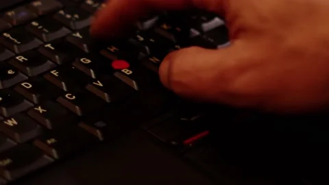 Fast Typing on Laptop Notebook Keyboard Fingers Close Up 1 Vídeo Stock 231072789