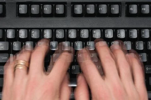 Fast typing Stock Photos