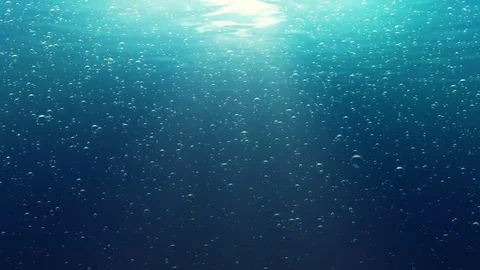 Fast underwater air bubbles (Loop) Stock Footage 83486936