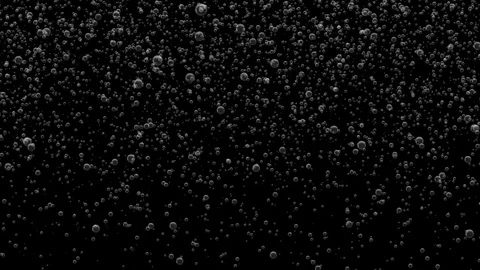 Fast underwater airbubbles on black background Stock Footage 83482727