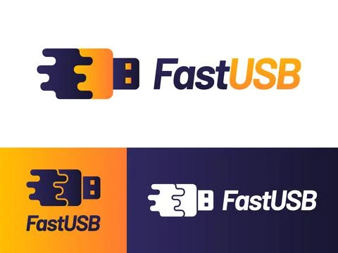 Fast USB Logo Stock Illustration