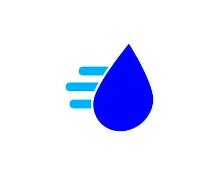 Fast water drop logo Stock Illustration