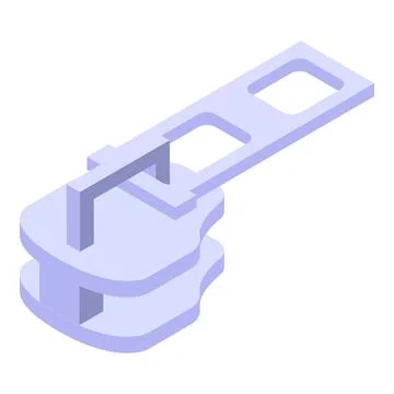 Fast zipper pull icon, isometric style Stock Illustration