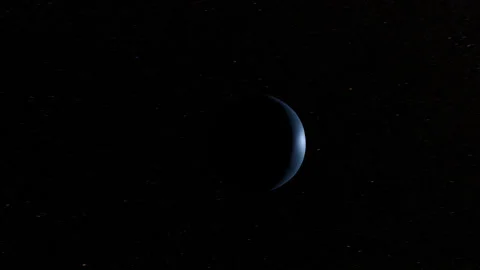 Fast Zoom up to an Alien Water World Stock Footage 166132182