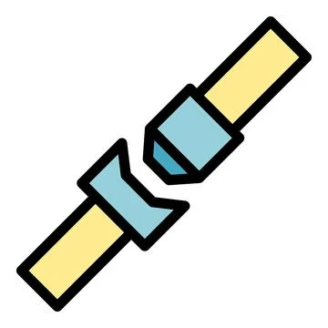Fasten belt icon vector flat Stock Illustration