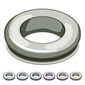 Fastener grommet ring cartoon vector graphic Stock Illustration