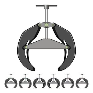 Fastener pipe clamp cartoon vector graphic Stock Illustration