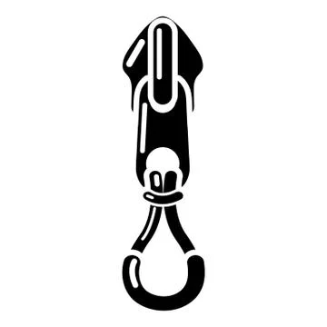 Fastener zip icon, simple style Stock Illustration