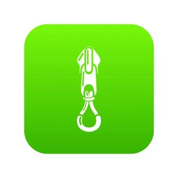 Fastener zip icon, simple style Stock Illustration