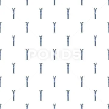 Fastener zip pattern seamless vector Stock Illustration