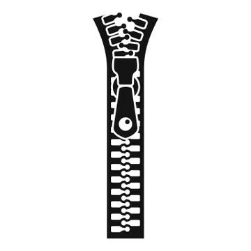 Fastener zipper icon, simple style イラスト素材