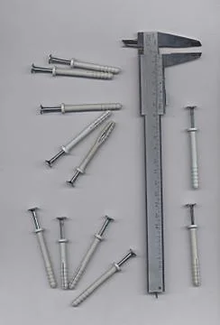 Fasteners and caliper Foto stock