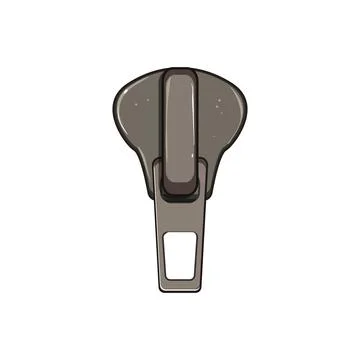 Fasteners zipper puller cartoon vector illustration Illustrazione stock