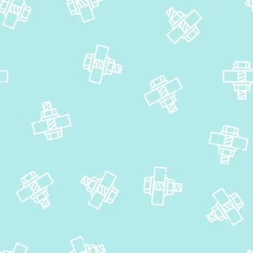 Fastening bolt waterproof layer line vector seamless pattern Stockillustratie