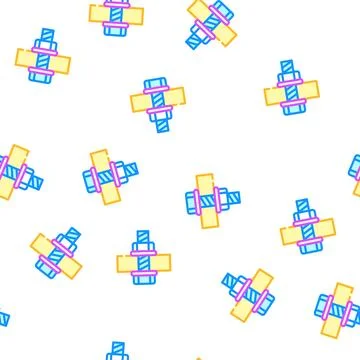 Fastening bolt waterproof layer vector seamless pattern Stock Illustration