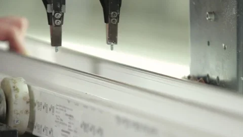 Fastening metal skeleton inside plastic profile. 動画素材 82547684