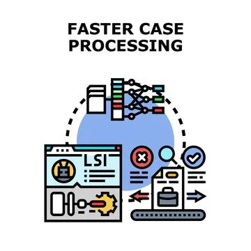 Faster case processing optimizing data streamling document automation Illustrazione stock