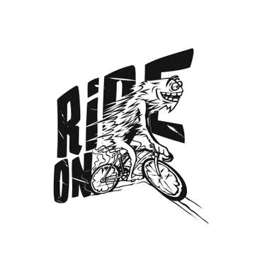 Faster cycling vector illustration design. Stock Illustration