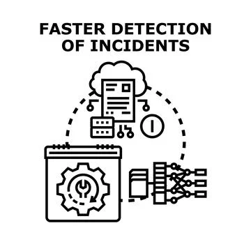 Faster incident detection using cloud service technology Stock Illustration