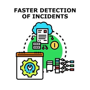 Faster incident detection using cloud service technology Illustrazione stock